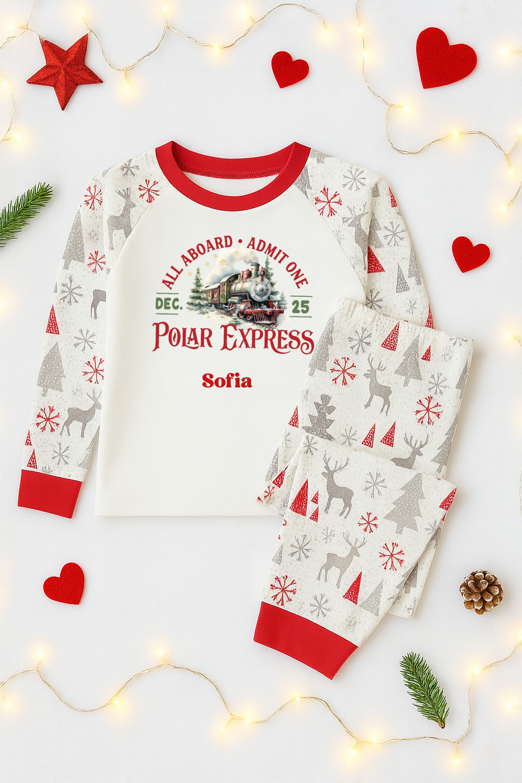Personalised Christmas pyjamas- Polar express