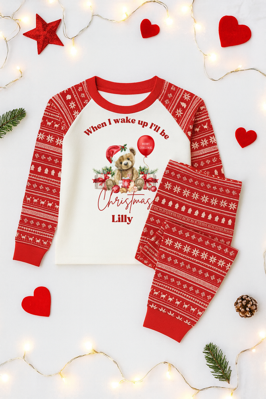 Personalised Christmas pyjamas- Bear