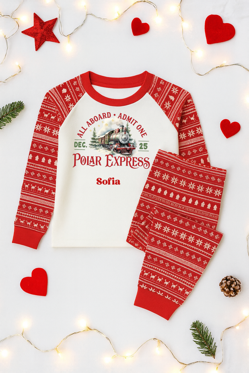 Personalised Christmas pyjamas- Polar express