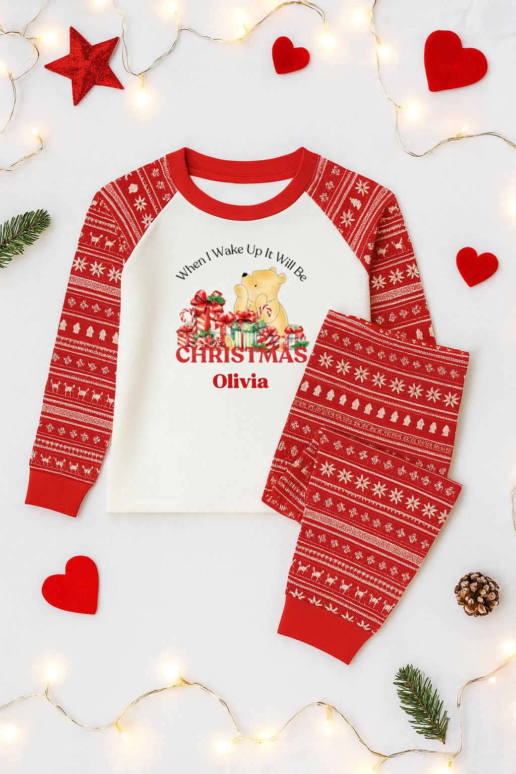 Personalised Christmas pyjamas- Winnie