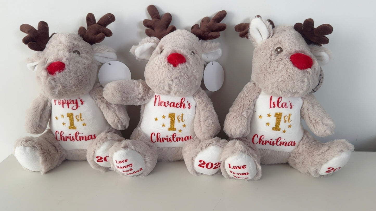 Personalised Christmas Reindeer - My First Christmas