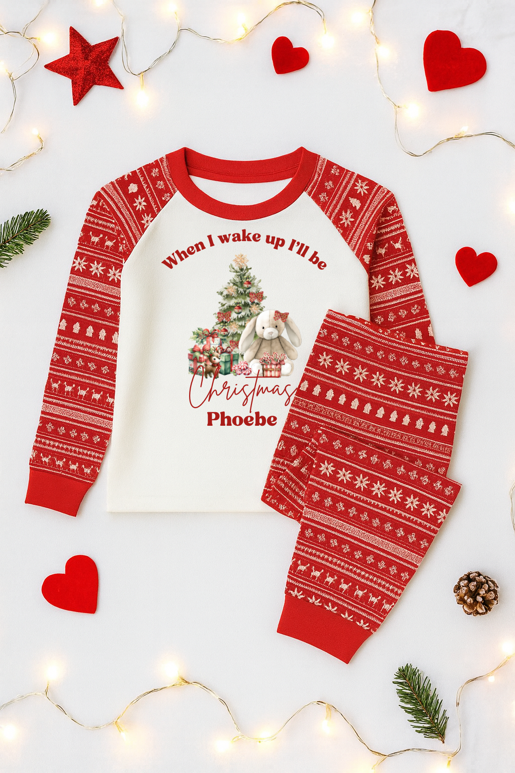 Personalised Christmas pyjamas- Rabbit 2