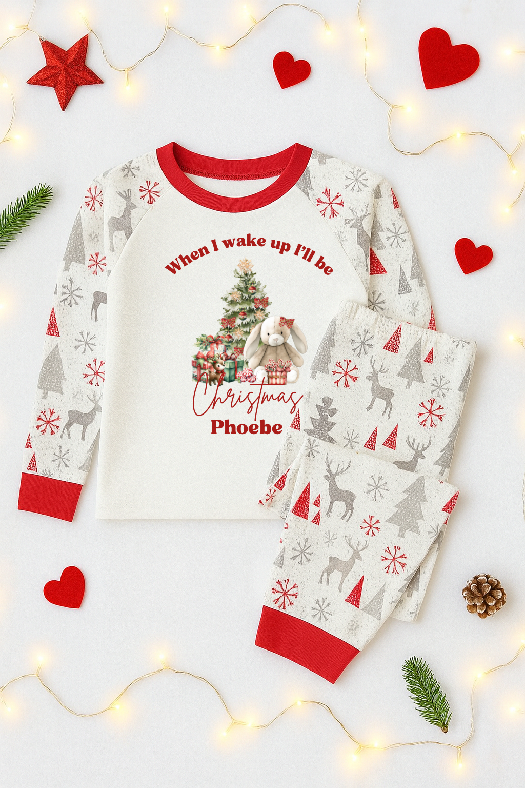 Personalised Christmas pyjamas- Rabbit 2