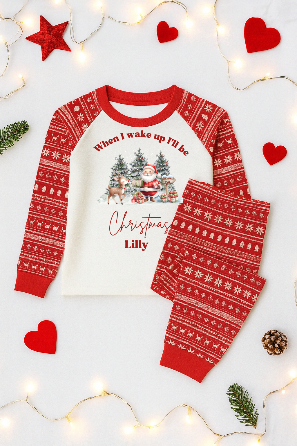 Personalised Christmas pyjamas- santa