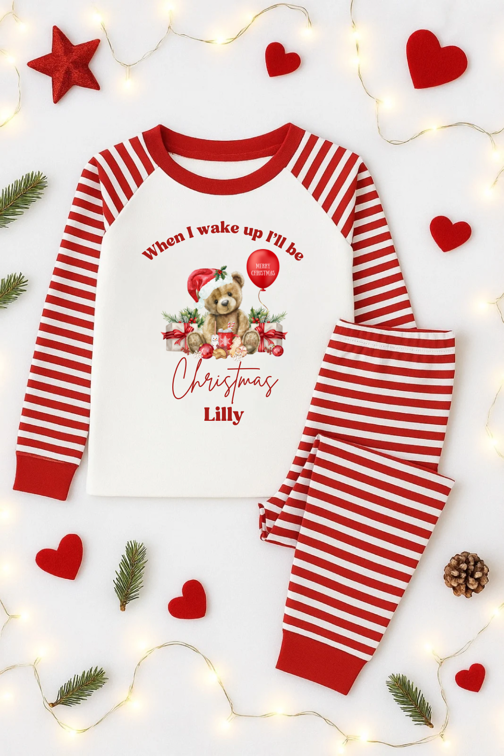 Personalised Christmas pyjamas- Bear