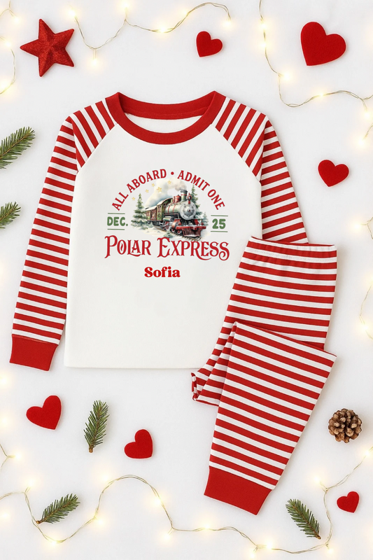 Personalised Christmas pyjamas- Polar express