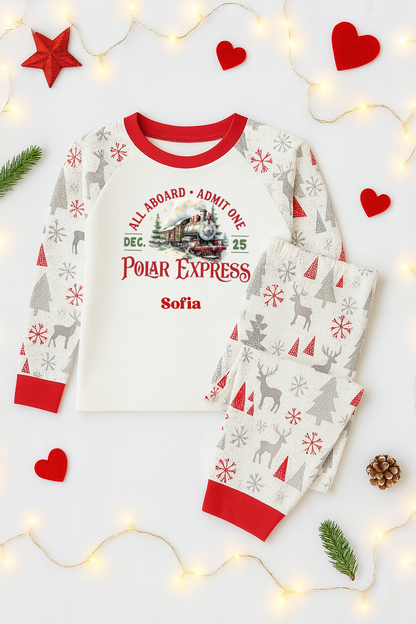Personalised Christmas pyjamas- Polar express