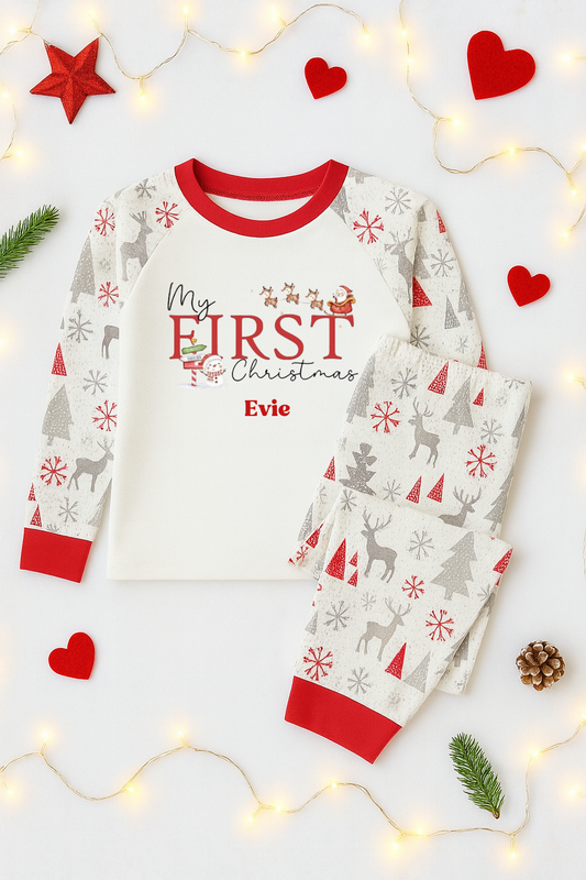 Personalised Christmas pyjamas- First Christmas