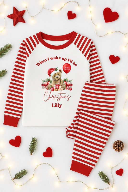 Personalised Christmas pyjamas- Bear