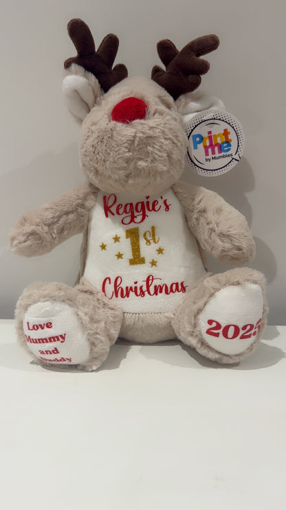 Personalised Christmas Reindeer - My First Christmas